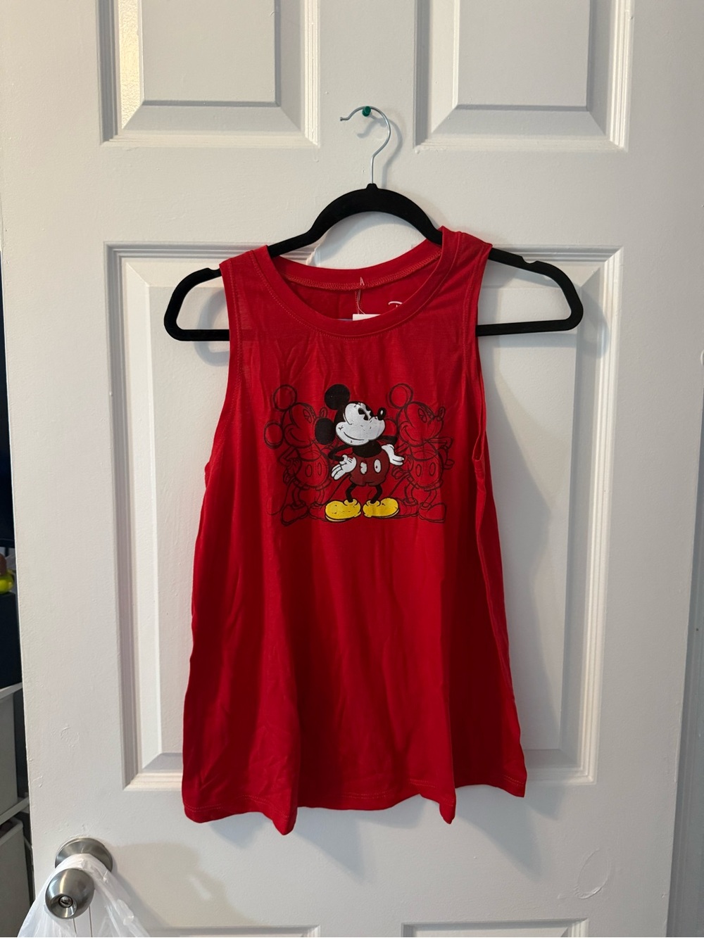 Disney Red Mickey Mouse Tank Top with Yellow Shoes
